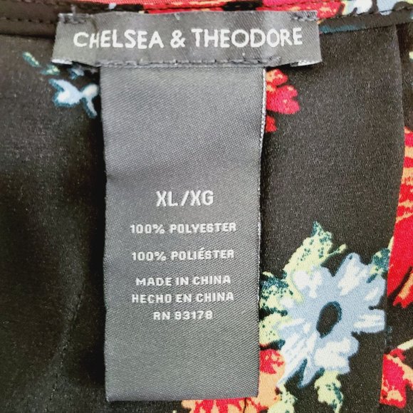 Chelsea & Theodore Women's Short Sleeve Hi-Low Round Hem Dressy Blouse XL - Picture 7 of 7